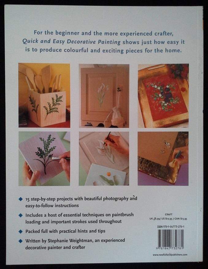 Quick and Easy Crafts: Decorative Painting: 15 Step-by-Step Projects - Simple to Make, Stunning Results