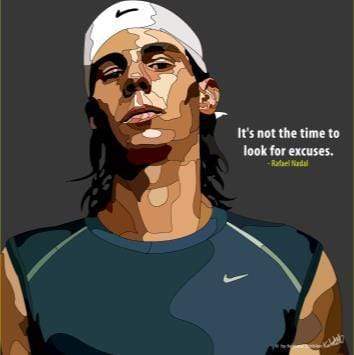 RAFAEL NADAL POP ART (10'X10')