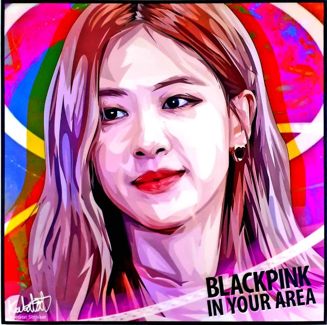 Rose Blackpink Pop Art (10x10)