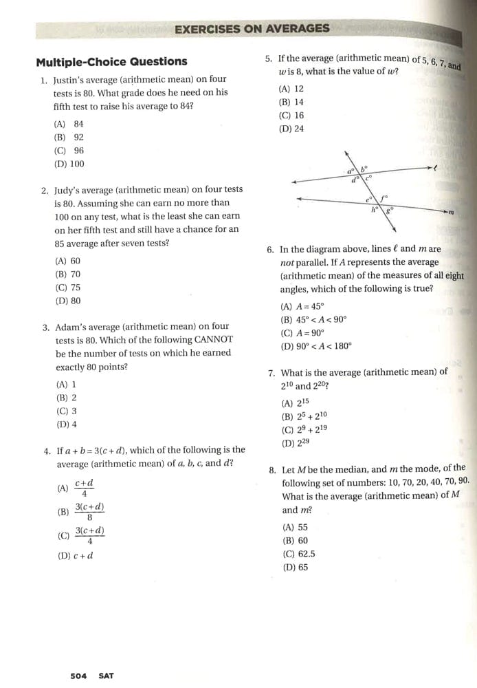 Sat Premium Study Guide With 7 Practice Tests