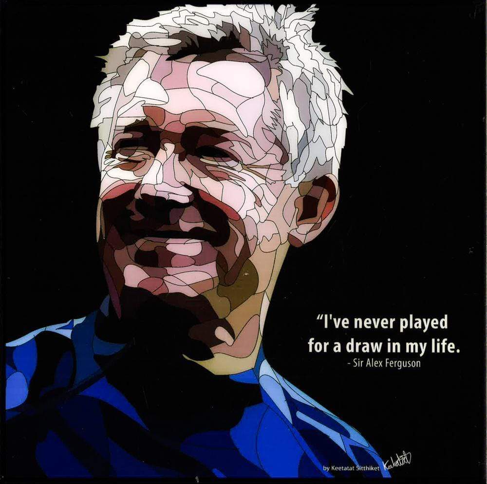 SIR ALEX FERGUSON: BLUE T-SHIRT POP ART (10'X10')