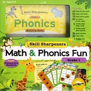 Skill Sharpeners Math And Phonics Fun: Grade 1 Box Set