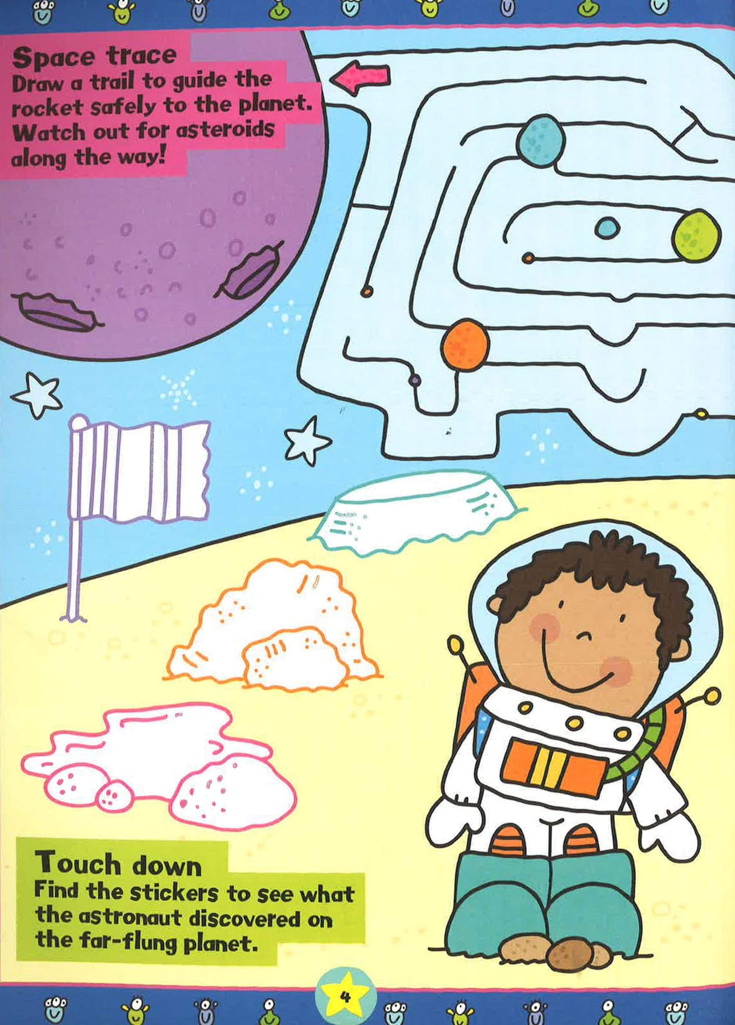 Space Press Out And Make Sticker Activity