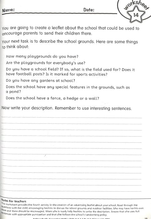 Supporting Writing Skills 10-11