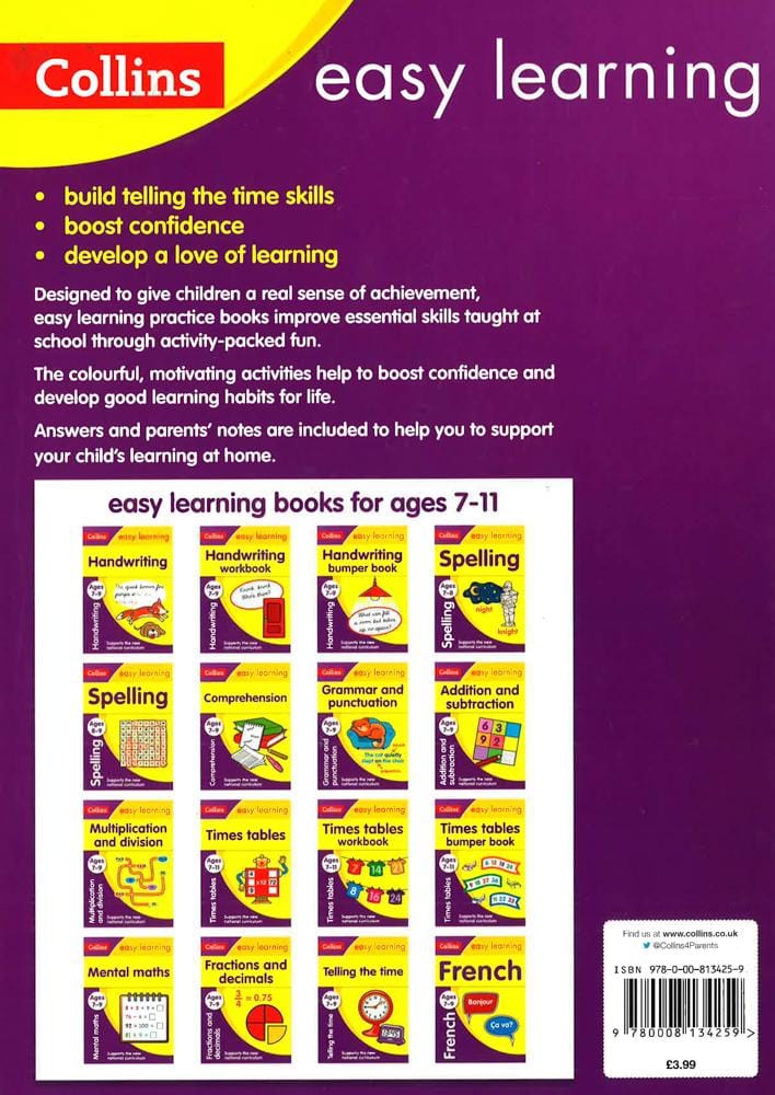 Telling the Time Ages 7-9: Prepare for school with easy home learning (Collins Easy Learning KS2)