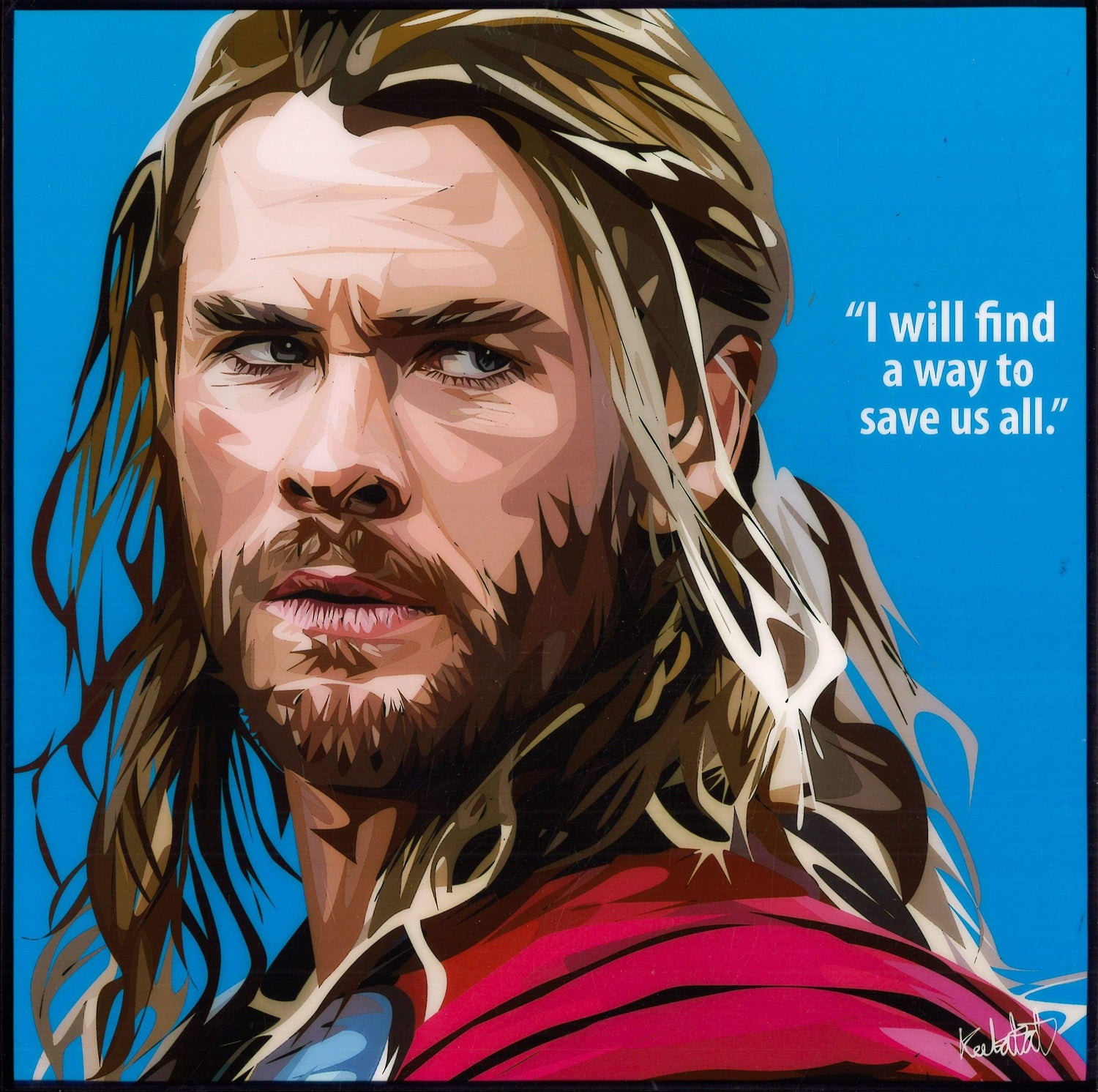 THOR: BLUE POP ART (10'X10')