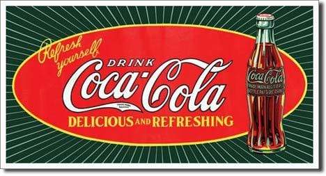 Tin Sign: Coke Starburst (40.50 cm X 21.50 cm)