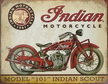 Tin Sign: Indian Scout (40.50 CM X 31.50 CM)