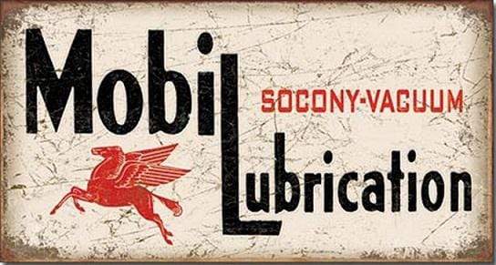 Tin Sign: Mobil Lubrication (40.50 CM X 21.50 CM)