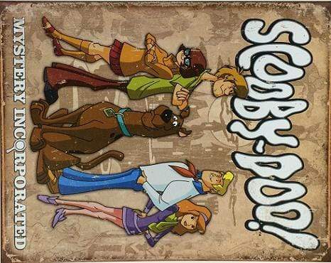 Tin Sign: Scooby Doo Gang Retro (40.50 CM X 31.50 CM)