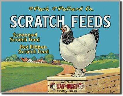 Tin Sign: Scratch Feeds (40.50 CM X 31.50 CM)