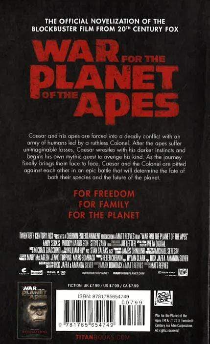 War For The Planet Of The Apes : Official Movie Novelization