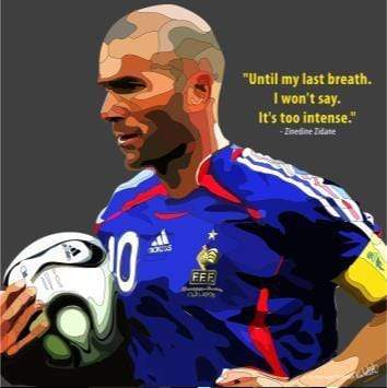 ZINEDINE ZIDANE: BLUE T-SHIRT POP ART (10'X10')